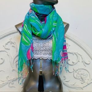 Lilly Pulitzer Murfee Silk-Cashmere Scarf